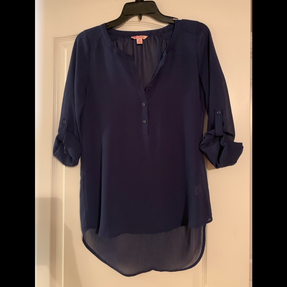 Candies high/low sheer blouse